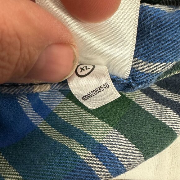 Urban Pipeline XL Blue Green Plaid Flannel Shirt Long Sleeve Casual Fashion - Picture 5 of 5